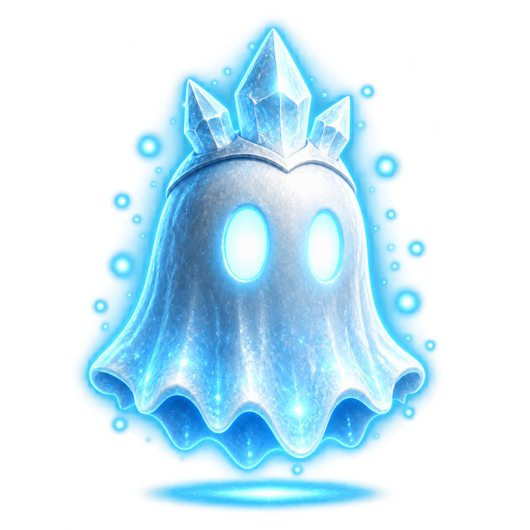 Frost Flicker, an icy crowned ghost