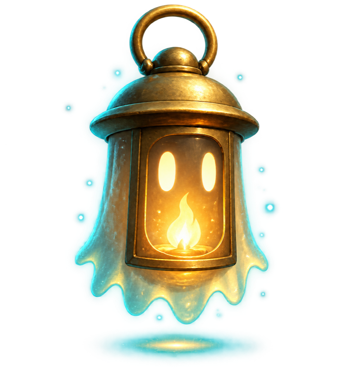 Lantern Wisp, a glowing ghost lantern